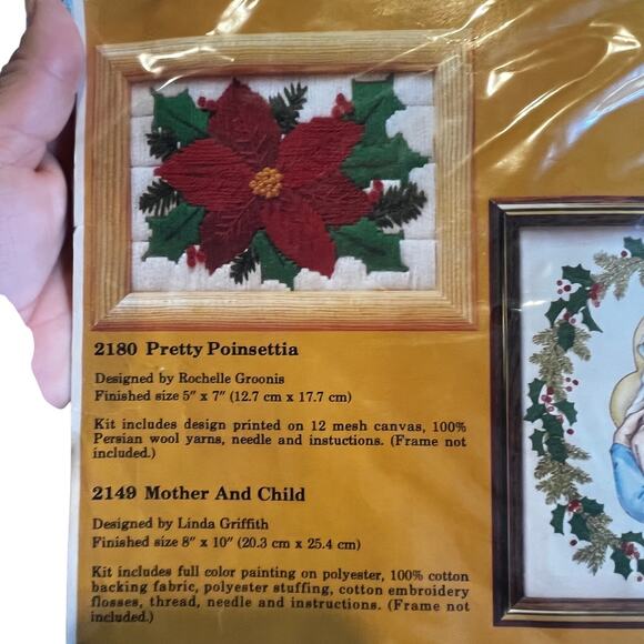 Vintage Pretty Poinsettia Embroidery Kit Holiday|Christmas - Picture 2 of 4